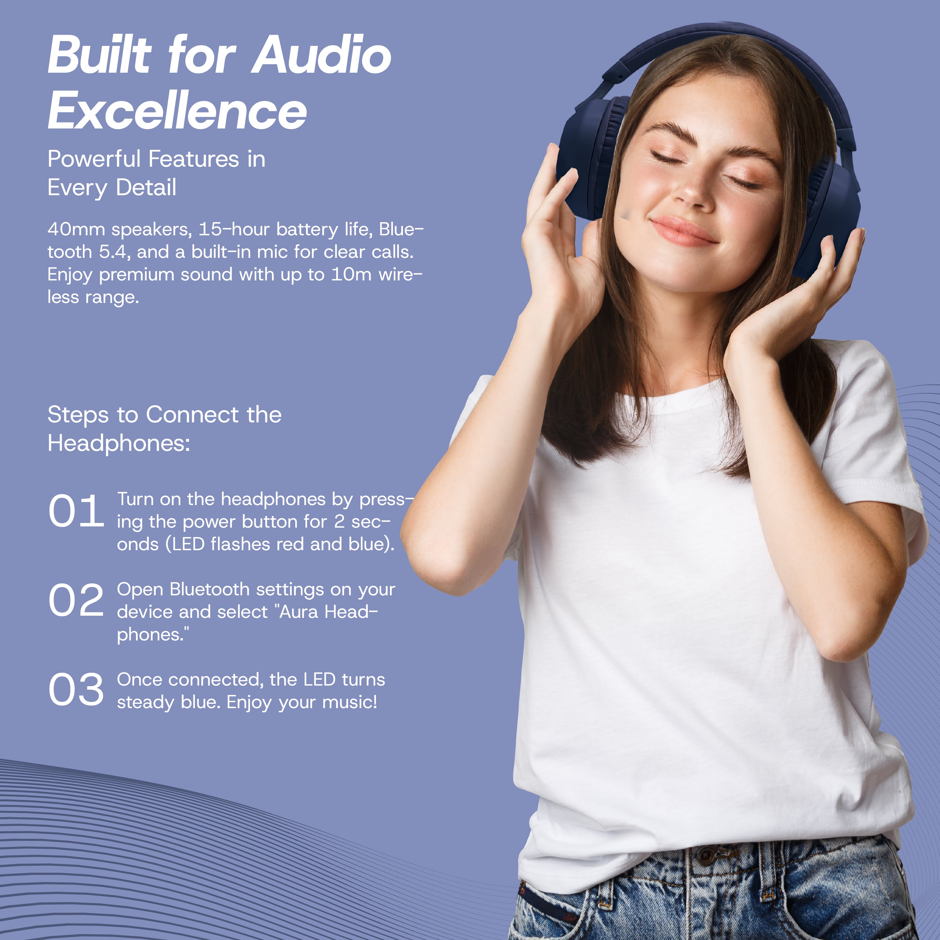 Aura Wireless Noise Isolating Headphones